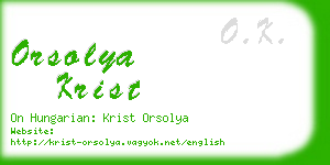 orsolya krist business card